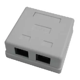 DATACOM Podwójne gniazdo nad płytą gipsowo-kartonową-2xRJ45, Cat5e UTP DATACOM Podwójne gniazdo nad płytą gipsowo-kartonową-2xRJ45, Cat5e UTP