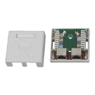 DATACOM STP podwójne gniazdo Cat5e 2 x RJ45