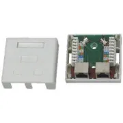DATACOM STP podwójne gniazdo Cat5e 2 x RJ45