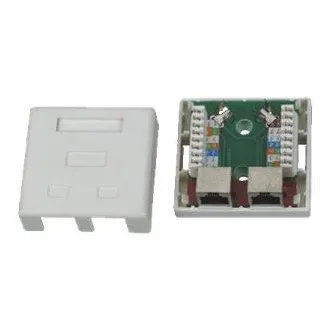 DATACOM STP podwójne gniazdo Cat5e 2 x RJ45 DATACOM STP podwójne gniazdo Cat5e 2 x RJ45