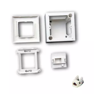 Modułowe gniazdo danych UTP CAT5E 1xRJ45 do montażu podtynkowego