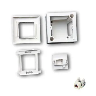Modułowe gniazdo danych UTP CAT5E 1xRJ45 do montażu podtynkowego