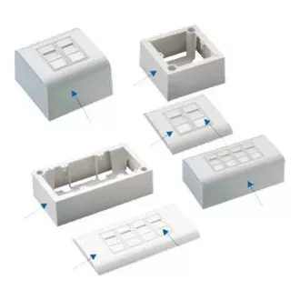 DATACOM STP 2xRJ45 gniazdo Cat5e (podtynkowe i nadtynkowe)