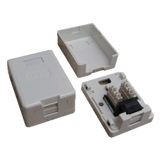 DATACOM UTP 1xRJ45 gniazdo CAT6 do tynku (pyłoszczelne)