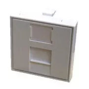 DATACOM Moduł 45x45mm do szyny progowej z ekranem biały