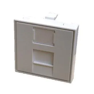 DATACOM Moduł 45x45mm do szyny progowej z ekranem biały DATACOM Moduł 45x45mm do szyny progowej z ekranem biały