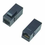 DATACOM Panel sprzęgający UTP 2 x RJ45 (8p8c) Cat5e, prosty, plastikowy