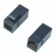 DATACOM Panel sprzęgający UTP 2 x RJ45 (8p8c) Cat6, prosty, plastikowy