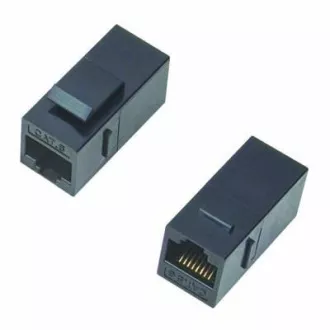 DATACOM Panel sprzęgający UTP 2 x RJ45 (8p8c) Cat6, prosty, plastikowy