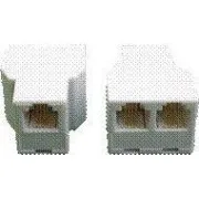 Łącznik podwójny 2 x RJ11 6p4c Cat3 (3 x żeński)