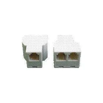 Łącznik podwójny 2 x RJ11 6p4c Cat3 (3 x żeński) Łącznik podwójny 2 x RJ11 6p4c Cat3 (3 x żeński)