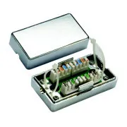 DATACOM Connection BOX STP Cat5e (2* pole karbowane) Srebrny