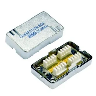 DATACOM Connection BOX STP CAT6 (2* pole karbowane) Srebrny DATACOM Connection BOX STP CAT6 (2* pole karbowane) Srebrny