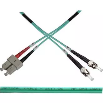 Optyczny kabel krosowy duplex SC-ST 50/125 MM 1m OM3 Optyczny kabel krosowy duplex SC-ST 50/125 MM 1m OM3