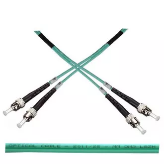 Optyczny kabel krosowy duplex ST-ST 50/125 MM 2m OM3 Optyczny kabel krosowy duplex ST-ST 50/125 MM 2m OM3