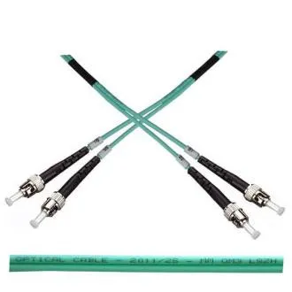 Optyczny kabel krosowy duplex ST-ST 50/125 MM 2m OM3 Optyczny kabel krosowy duplex ST-ST 50/125 MM 2m OM3