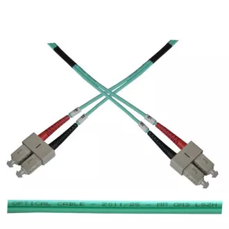 Optyczny kabel krosowy duplex SC-SC 50/125 MM 1m OM3 Optyczny kabel krosowy duplex SC-SC 50/125 MM 1m OM3