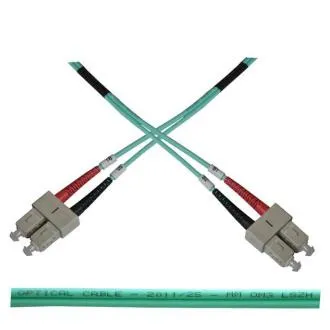 Optyczny kabel krosowy duplex SC-SC 50/125 MM 1m OM3 Optyczny kabel krosowy duplex SC-SC 50/125 MM 1m OM3