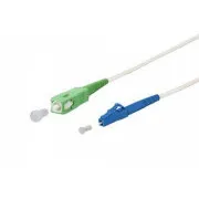 SC/APC - LC/UPC simplex 9/125 SM 5m ramię.biały 3mm B3 LSZH