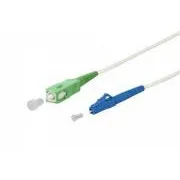 SC/APC - LC/UPC simplex 9/125 SM 5m ramię.biały 3mm B3 LSZH