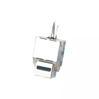 DATACOM Keystone cat5E srebrny STP dual-mini
