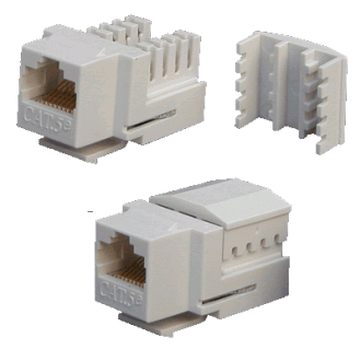 DATACOM Keystone UTP RJ45 Cat5E Dual MINI biały