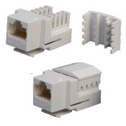 DATACOM Keystone UTP RJ45 Cat5E Dual MINI biały