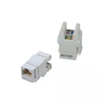 DATACOM UTP Keystone Cat6 biały Dual Slim tylne wycięcie