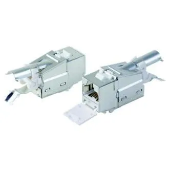 DATACOM STP Keystone 10G RJ45 CAT6A Srebrny DATACOM STP Keystone 10G RJ45 CAT6A Srebrny