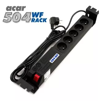 19" Acar 504WF 5x220V-3m czarny zabezpieczenie przełącznika