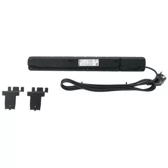Panel zasilający 19" ACAR S8/3m 8x220V czarny zabezpieczenie wyłącznika 10A