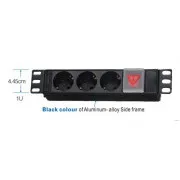 10" panel zasilania OC 3x230V-2m PPO Czarny