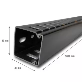 ZARZĄDZACZ KABLI 1U 40x40 (2M) CZARNY ZARZĄDZACZ KABLI 1U 40x40 (2M) CZARNY