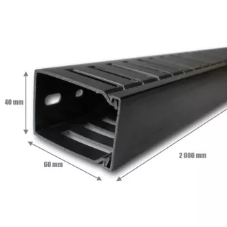 ZARZĄDZACZ KABLI 1U 60x40 (2M) CZARNY