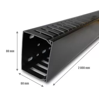 CABLE MANAGER 2U 60x80 (2M) CZARNY CABLE MANAGER 2U 60x80 (2M) CZARNY