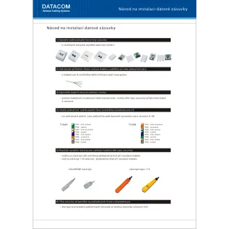 DATACOM UTP podwójne gniazdo 45 stopni - Cat5e DATACOM UTP podwójne gniazdo 45 stopni - Cat5e