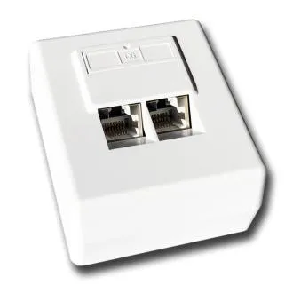 DATACOM STP podwójne gniazdo nadtynkowe Cat6 FA-1004 DATACOM STP podwójne gniazdo nadtynkowe Cat6 FA-1004