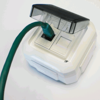 ABB Gniazdo danych OUTDOOR IP54 STP CAT5E 2xRJ45
