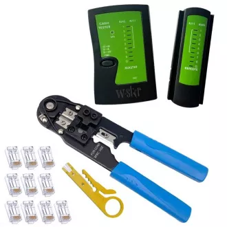 Zestaw narzędzi W-Star Sieve WS140 Tester RJ45, szczypce RJ45, stripper, 10x RJ45