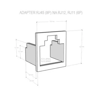 DATACOM Adapter RJ45 na RJ12 (RJ11) biały 20 szt.
