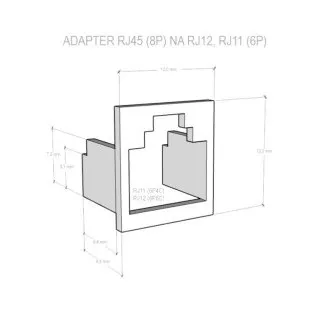 DATACOM Adapter RJ45 na RJ12 (RJ11) biały 20 szt. DATACOM Adapter RJ45 na RJ12 (RJ11) biały 20 szt.