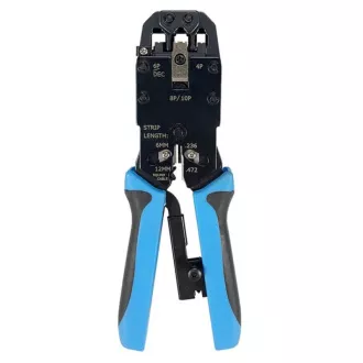 W-Star Szczypce do zaciskania RJ45 WS200R RJ50, RJ45, RJ12, RJ11 z grzechotką, pełne z trymerem W-Star Szczypce do zaciskania RJ45 WS200R RJ50, RJ45, RJ12, RJ11 z grzechotką, pełne z trymerem