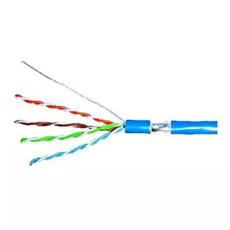 Kabel F/UTP Cat.5e 4x2xAWG24, powłoka LS0H niebieska, pudełko 305m Kabel F/UTP Cat.5e 4x2xAWG24, powłoka LS0H niebieska, pudełko 305m