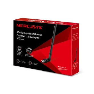 Bezprzewodowy klient USB 2.0 Mercusys MU6H 650Mbps z wydajną anteną zewnętrzną Bezprzewodowy klient USB 2.0 Mercusys MU6H 650Mbps z wydajną anteną zewnętrzną