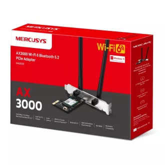 Karta Mercusys MA80XE AX3000 WiFi6 BT PCIe Karta Mercusys MA80XE AX3000 WiFi6 BT PCIe