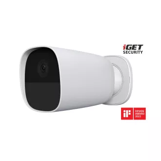 iGET SECURITY EP26 White - bateryjna kamera WiFi FullHD, IP65, dźwięk, autonomiczna i do alarmu M5-4G CZ