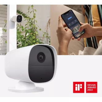 iGET SECURITY EP26 White - bateryjna kamera WiFi FullHD, IP65, dźwięk, autonomiczna i do alarmu M5-4G CZ