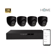 iGET HOME N85P4 - zestaw kamera NVR PoE rozdzielczość 3K, 8CH NVR   4x kamera z audio, IR i LED
