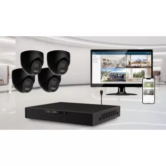 iGET HOME N85P4 - zestaw kamera NVR PoE rozdzielczość 3K, 8CH NVR   4x kamera z audio, IR i LED