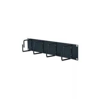 Poziomy organizer kabli 2U czarny Poziomy organizer kabli 2U czarny